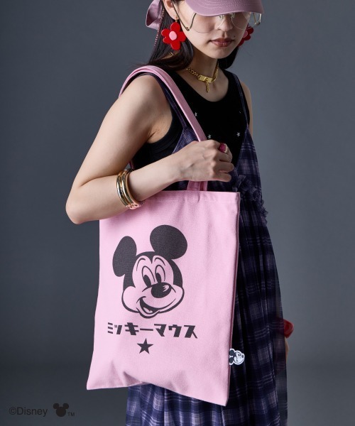 Disney(ディズニー)の「ミッキーマウス/トートバッグ GEVS.(トートバッグ・レディース・ピンク/アイボリー/ブラック/ブルー・FREE)」の8枚目の写真