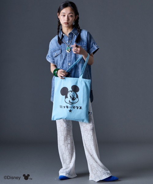 Disney(ディズニー)の「ミッキーマウス/トートバッグ GEVS.(トートバッグ・レディース・ピンク/アイボリー/ブラック/ブルー・FREE)」の21枚目の写真