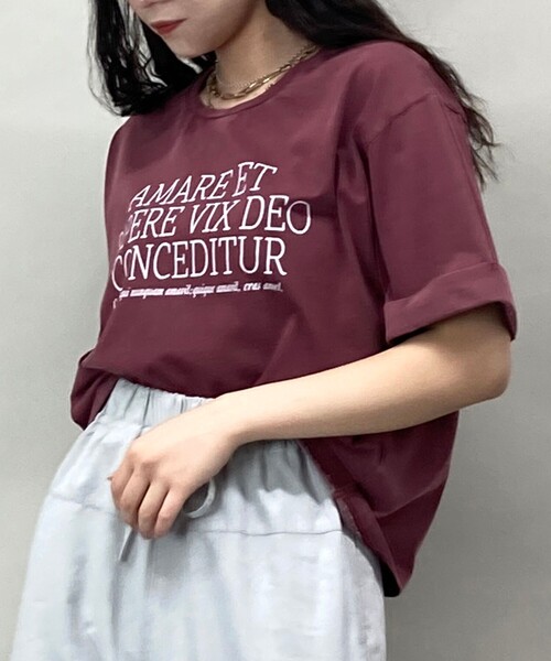 ZELDA(ゼルダ)の「【ZELDA】ヴィンテージライクロゴTシャツ(Tシャツ/カットソー・レディース・ブラック/ブルー/ボルドー・FREE)」の1枚目の写真