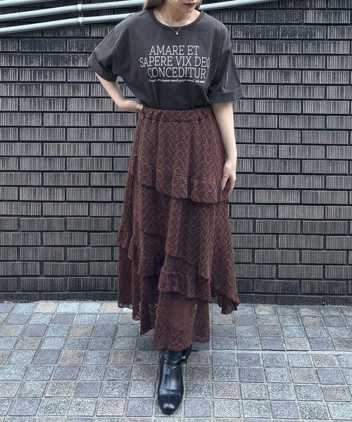 ZELDA(ゼルダ)の「【ZELDA】ヴィンテージライクロゴTシャツ(Tシャツ/カットソー・レディース・ブラック/ブルー/ボルドー・FREE)」の11枚目の写真