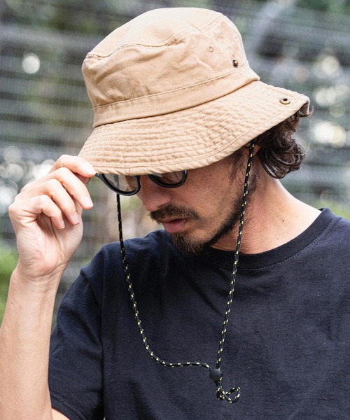 CAMBIO(カンビオ)の「mko13597-INSECT SHIELD Safari Hat サファリハット(NF-261-BO002)(ハット・メンズ・ベージュ/チャコールグレー/ブラック・M/L)」の19枚目の写真