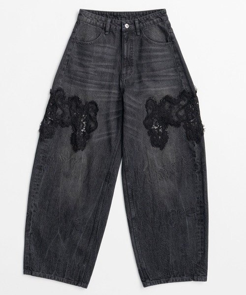 PRANK PROJECT(プランクプロジェクト)の「【Pre-Order】レースエンブロイダリーデニム / Lace Embroidery Denim(デニムパンツ・レディース・ブルー/ブラック・34/36/38)」の18枚目の写真