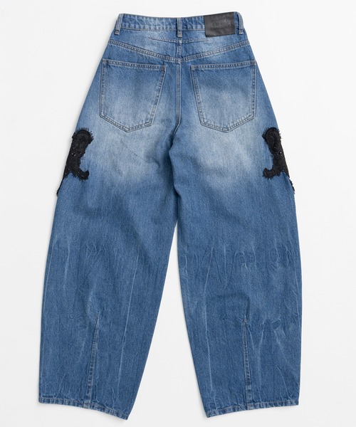 PRANK PROJECT(プランクプロジェクト)の「【Pre-Order】レースエンブロイダリーデニム / Lace Embroidery Denim(デニムパンツ・レディース・ブルー/ブラック・34/36/38)」の20枚目の写真