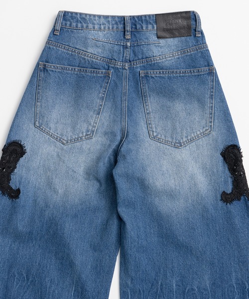 PRANK PROJECT(プランクプロジェクト)の「【Pre-Order】レースエンブロイダリーデニム / Lace Embroidery Denim(デニムパンツ・レディース・ブルー/ブラック・34/36/38)」の22枚目の写真