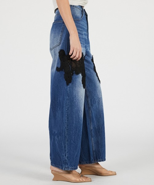 PRANK PROJECT(プランクプロジェクト)の「【Pre-Order】レースエンブロイダリーデニム / Lace Embroidery Denim(デニムパンツ・レディース・ブルー/ブラック・34/36/38)」の17枚目の写真