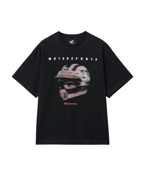PHYPS MOTORCYCLE(フィップスモーターサイクル)の「Motorsports Helmet Short Sleeve Black(Tシャツ/カットソー・レディース・その他・SMALL/MEDIUM/LARGE/X-LARGE)」の1枚目の写真