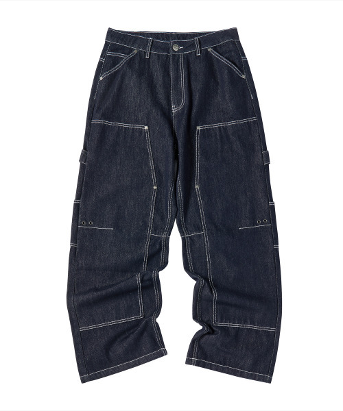 TRAVEL(トラベル)の「スティッチカーペンターデニムパンツインディゴ(デニムパンツ・レディース・その他・SMALL/MEDIUM/LARGE)」の1枚目の写真