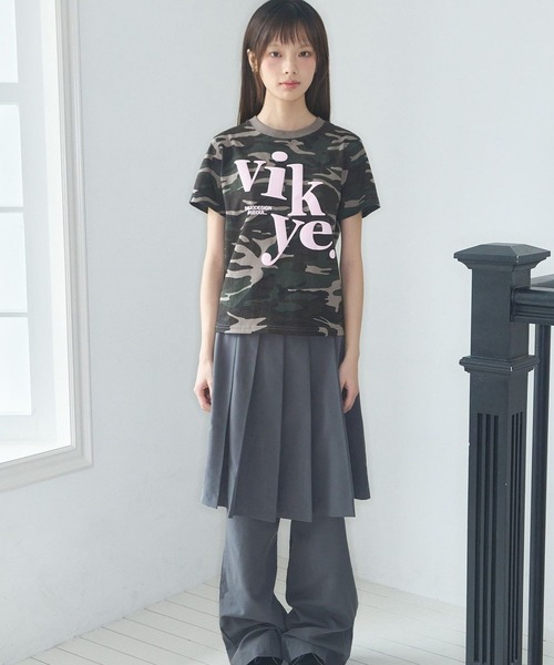 Video Jockey(ビデオジョッキー)の「VIDEO JOCKEY/VIKEY Tシャツ(Tシャツ/カットソー・レディース・カモフラージュ/ホワイト・X-SMALL)」の3枚目の写真