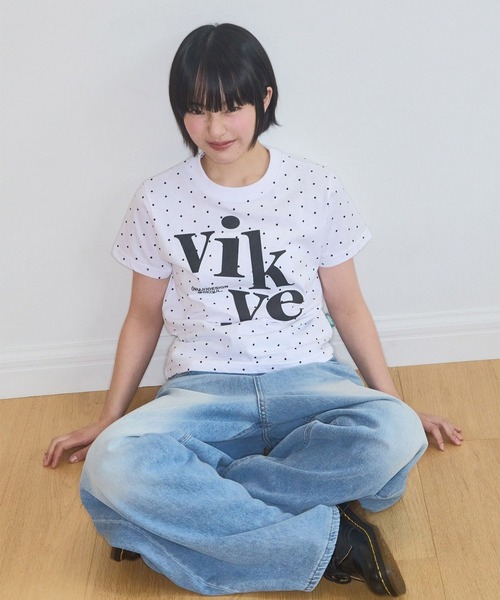 Video Jockey(ビデオジョッキー)の「VIDEO JOCKEY/VIKEY Tシャツ(Tシャツ/カットソー・レディース・カモフラージュ/ホワイト・X-SMALL)」の6枚目の写真