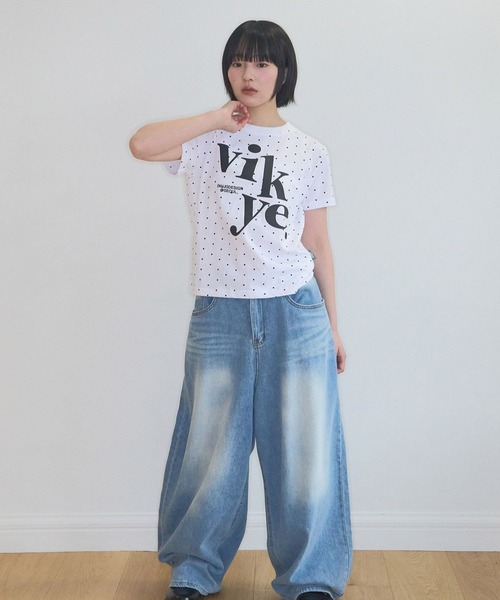 Video Jockey(ビデオジョッキー)の「VIDEO JOCKEY/VIKEY Tシャツ(Tシャツ/カットソー・レディース・カモフラージュ/ホワイト・X-SMALL)」の7枚目の写真