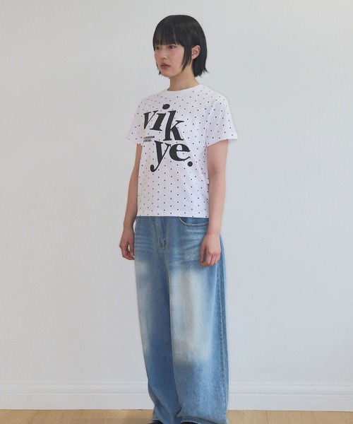 Video Jockey(ビデオジョッキー)の「VIDEO JOCKEY/VIKEY Tシャツ(Tシャツ/カットソー・レディース・カモフラージュ/ホワイト・X-SMALL)」の9枚目の写真
