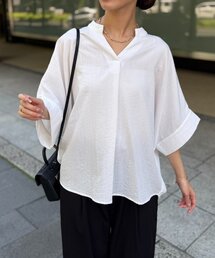 Chez toi | 【体型カバー】【高コスパ高見え】袖ターンバックブラウス(シャツ/ブラウス)