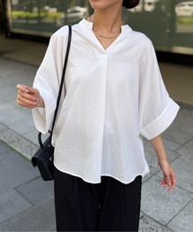 Chez toi | 【体型カバー】【高コスパ高見え】袖ターンバックブラウス(シャツ/ブラウス)