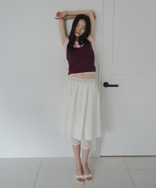 FEKETE(フェケテ)の「ribbon lace leggings / リボンレースレギンス(その他パンツ・レディース・ネイビー/アイボリー/ミント・MEDIUM/SMALL/LARGE)」の18枚目の写真