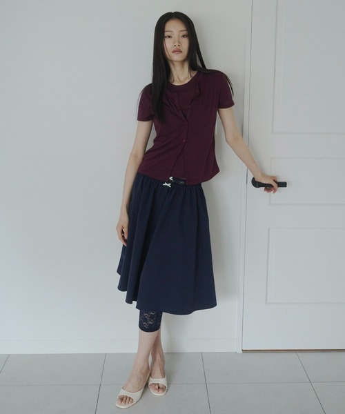 FEKETE(フェケテ)の「ribbon lace leggings / リボンレースレギンス(その他パンツ・レディース・ネイビー/アイボリー/ミント・MEDIUM/SMALL/LARGE)」の12枚目の写真