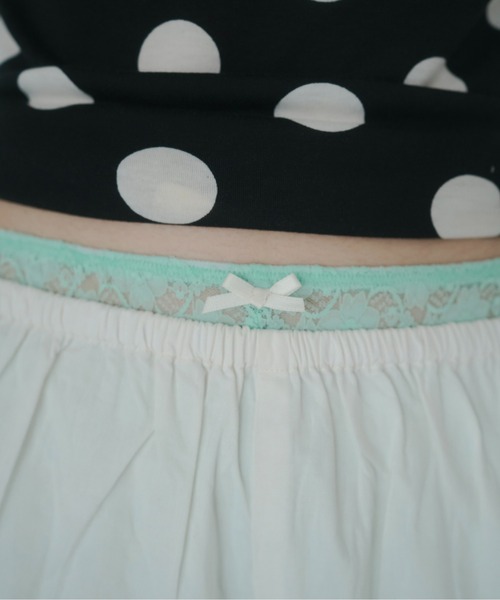 FEKETE(フェケテ)の「ribbon lace leggings / リボンレースレギンス(その他パンツ・レディース・ネイビー/アイボリー/ミント・MEDIUM/SMALL/LARGE)」の4枚目の写真