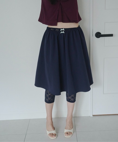 FEKETE(フェケテ)の「ribbon lace leggings / リボンレースレギンス(その他パンツ・レディース・ネイビー/アイボリー/ミント・MEDIUM/SMALL/LARGE)」の13枚目の写真
