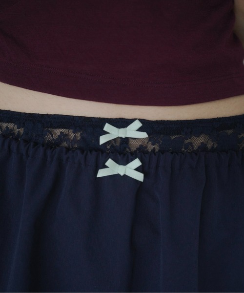 FEKETE(フェケテ)の「ribbon lace leggings / リボンレースレギンス(その他パンツ・レディース・ネイビー/アイボリー/ミント・MEDIUM/SMALL/LARGE)」の6枚目の写真