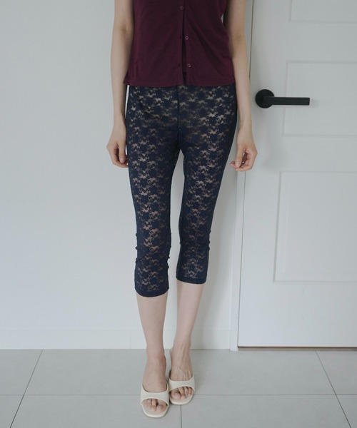 FEKETE(フェケテ)の「ribbon lace leggings / リボンレースレギンス(その他パンツ・レディース・ネイビー/アイボリー/ミント・MEDIUM/SMALL/LARGE)」の15枚目の写真