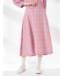 チェックフレアースカート