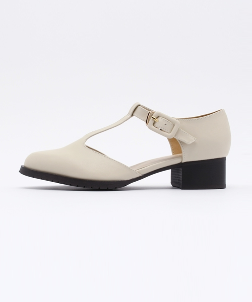 Heather（ヘザー）の「アンクルペタンコパンプス  711551（パンプス・レディース・アイボリー/ブラック/ヘザ－グレー・LARGE/MEDIUM）」の4枚目の写真