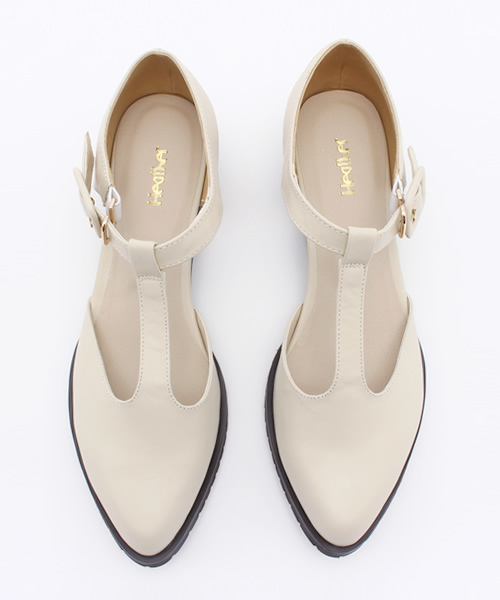 Heather（ヘザー）の「アンクルペタンコパンプス  711551（パンプス・レディース・アイボリー/ブラック/ヘザ－グレー・LARGE/MEDIUM）」の7枚目の写真