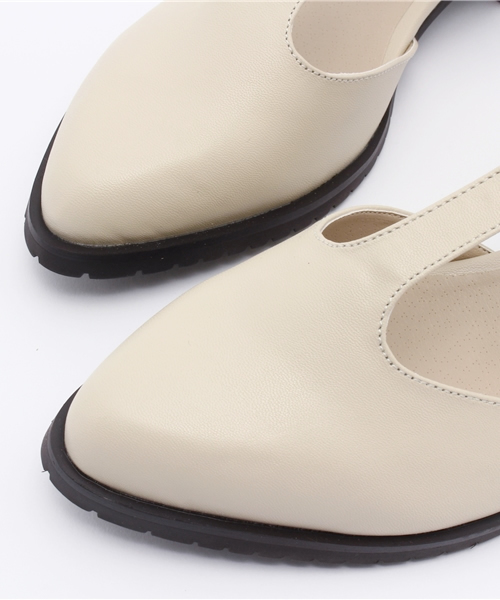 Heather（ヘザー）の「アンクルペタンコパンプス  711551（パンプス・レディース・アイボリー/ブラック/ヘザ－グレー・LARGE/MEDIUM）」の8枚目の写真