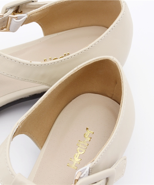 Heather（ヘザー）の「アンクルペタンコパンプス  711551（パンプス・レディース・アイボリー/ブラック/ヘザ－グレー・LARGE/MEDIUM）」の11枚目の写真