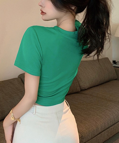 ADDITION STORE（アディションストア）の「ロゴプリント チビT（Tシャツ/カットソー・レディース・グリーン/ブラック・FREE）」の14枚目の写真