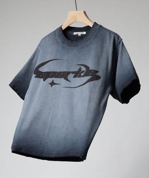 Jungle Storm(ジャングルストーム)の「JUNGLE STORM スプレー加工テレコTシャツ 半袖(Tシャツ/カットソー・メンズ・ホワイト/チャコール/ピンク・M/L)」の1枚目の写真