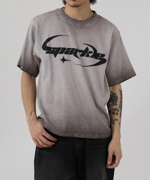 Jungle Storm(ジャングルストーム)の「JUNGLE STORM スプレー加工テレコTシャツ 半袖(Tシャツ/カットソー・メンズ・ホワイト/チャコール/ピンク・M/L)」の5枚目の写真