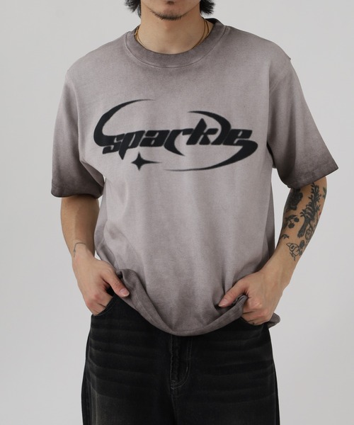 Jungle Storm(ジャングルストーム)の「JUNGLE STORM スプレー加工テレコTシャツ 半袖(Tシャツ/カットソー・メンズ・ホワイト/チャコール/ピンク・M/L)」の6枚目の写真