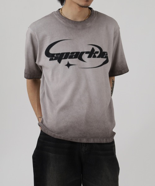 Jungle Storm(ジャングルストーム)の「JUNGLE STORM スプレー加工テレコTシャツ 半袖(Tシャツ/カットソー・メンズ・ホワイト/チャコール/ピンク・M/L)」の7枚目の写真