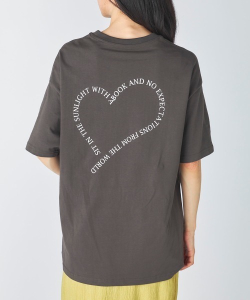 Ocean Pacific（オーシャンパシフィック）の「【OP:オーピー】レディースコットンTシャツ　バックプリント（Tシャツ/カットソー・レディース・ピンク/ホワイト/チャコールグレー・LARGE/X-LARGE/MEDIUM）」の2枚目の写真