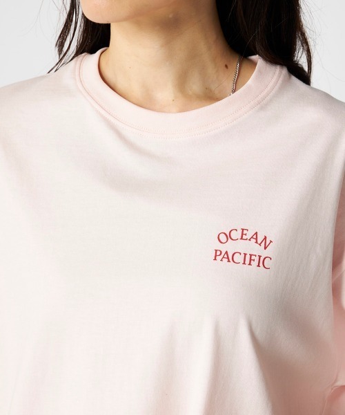 Ocean Pacific（オーシャンパシフィック）の「【OP:オーピー】レディースコットンTシャツ　バックプリント（Tシャツ/カットソー・レディース・ピンク/ホワイト/チャコールグレー・LARGE/X-LARGE/MEDIUM）」の11枚目の写真