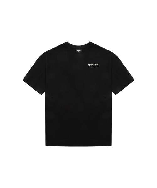 NINEZ(ナインゼット)の「クルックスグラフィックコットンオーバーフィットTシャツ (2カラー)(Tシャツ/カットソー・メンズ・ホワイト/ブラック・X-LARGE/2XL/MEDIUM/LARGE)」の6枚目の写真