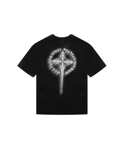 NINEZ(ナインゼット)の「クルックスグラフィックコットンオーバーフィットTシャツ (2カラー)(Tシャツ/カットソー・メンズ・ホワイト/ブラック・X-LARGE/2XL/MEDIUM/LARGE)」の7枚目の写真