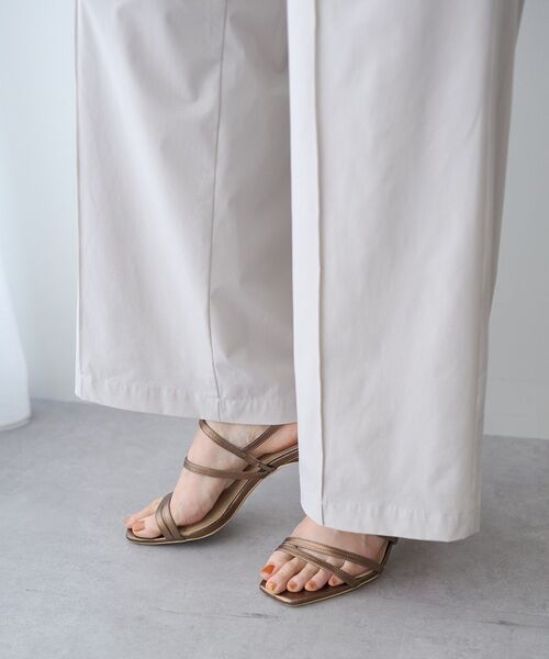 YECCA VECCA（イェッカヴェッカ）の「【適ON】イージーワイドパンツ【セットアップ対応】（その他パンツ・レディース・ブラック/ライトベージュ・FREE）」の6枚目の写真