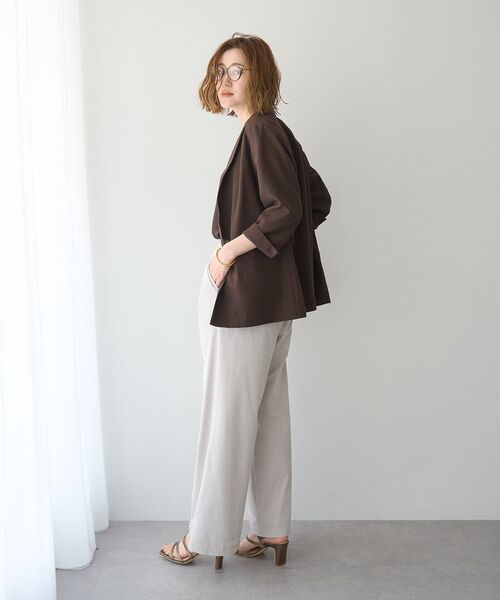 YECCA VECCA（イェッカヴェッカ）の「【適ON】イージーワイドパンツ【セットアップ対応】（その他パンツ・レディース・ブラック/ライトベージュ・FREE）」の11枚目の写真