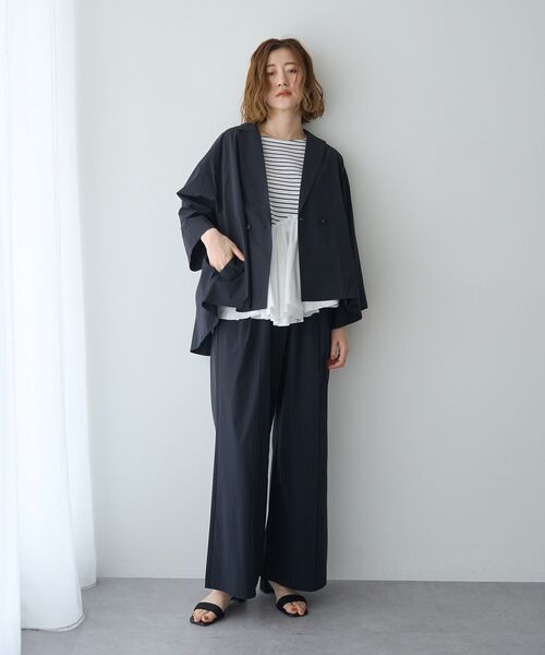 YECCA VECCA（イェッカヴェッカ）の「【適ON】イージーワイドパンツ【セットアップ対応】（その他パンツ・レディース・ブラック/ライトベージュ・FREE）」の14枚目の写真