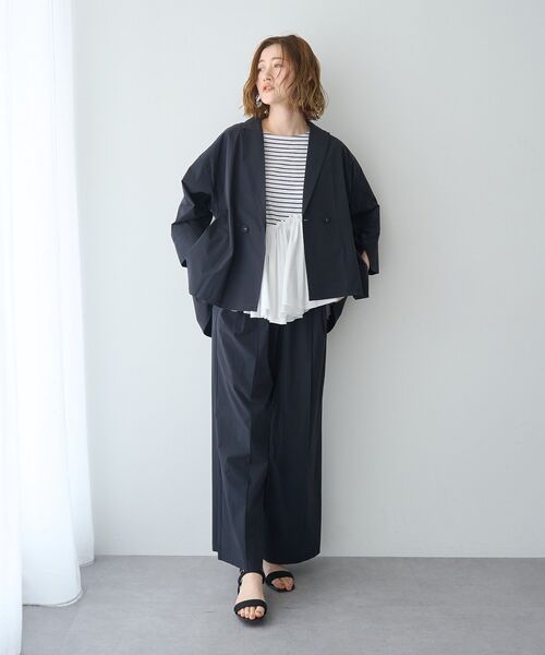 YECCA VECCA（イェッカヴェッカ）の「【適ON】イージーワイドパンツ【セットアップ対応】（その他パンツ・レディース・ブラック/ライトベージュ・FREE）」の15枚目の写真