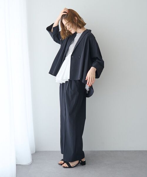 YECCA VECCA（イェッカヴェッカ）の「【適ON】イージーワイドパンツ【セットアップ対応】（その他パンツ・レディース・ブラック/ライトベージュ・FREE）」の16枚目の写真