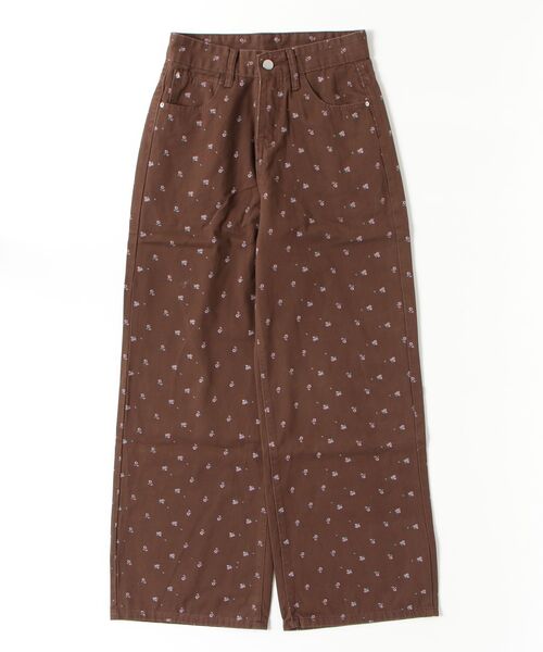 Dream garden（ドリームガーデン）の「小花柄デニムパンツ（デニムパンツ・レディース・ブラウン・S/M/L/XL）」の18枚目の写真