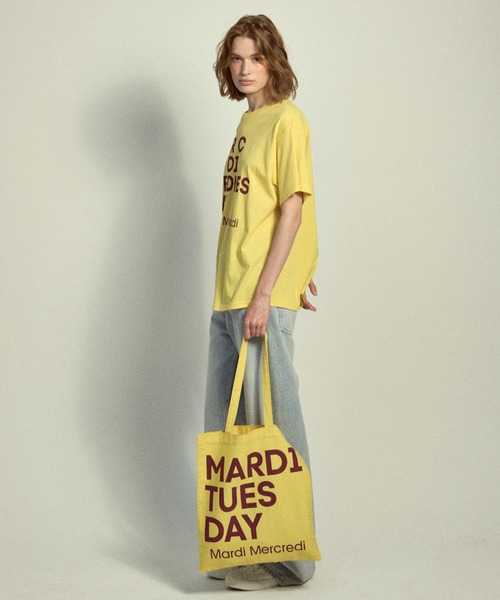 Mardi Mercredi（マルディメクルディ）の「CANVAS BAG FLOWER DU MARDI / キャンバス バッグ フラワー ドゥ マルディ（トートバッグ・レディース・オリーブ/ベージュ系その他4/ベージュ系その他2/ベージュ系その他/ブルー/ベージュ系その他3/オレンジ/イエロー・FREE）」の7枚目の写真