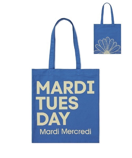 Mardi Mercredi（マルディメクルディ）の「CANVAS BAG FLOWER DU MARDI / キャンバス バッグ フラワー ドゥ マルディ（トートバッグ・レディース・オリーブ/ベージュ系その他4/ベージュ系その他2/ベージュ系その他/ブルー/ベージュ系その他3/オレンジ/イエロー・FREE）」の11枚目の写真