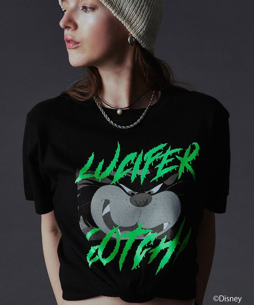 ROSE BUD（ローズバッド）の「(COLSUN)LUCIFER S/S TEE（Tシャツ/カットソー・レディース・ホワイト/ブラック・S/M）」の2枚目の写真