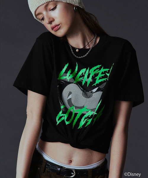 ROSE BUD（ローズバッド）の「(COLSUN)LUCIFER S/S TEE（Tシャツ/カットソー・レディース・ホワイト/ブラック・S/M）」の6枚目の写真