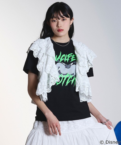 ROSE BUD（ローズバッド）の「(COLSUN)LUCIFER S/S TEE（Tシャツ/カットソー・レディース・ホワイト/ブラック・S/M）」の19枚目の写真