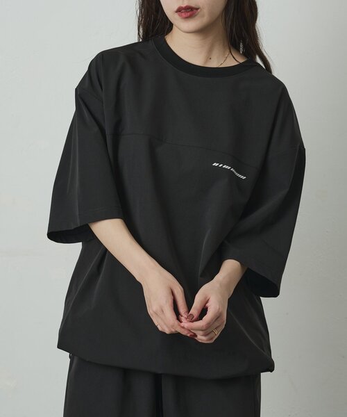 接触冷感リフレクタープリント切替Tシャツ（Tシャツ/カットソー