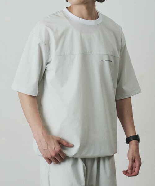 COLONY 2139(コロニートゥーワンスリーナイン)の「接触冷感リフレクタープリント切替Tシャツ(Tシャツ/カットソー・メンズ・カーキ/ブラック/ベージュ/ライトグレー/ブルー/チャコールグレー・X-LARGE/LARGE/MEDIUM)」の22枚目の写真